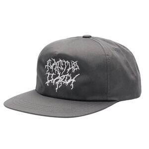 Travis Scott Cactus Jack Metal‎ Logo Snapback Hat Charcoal Grey 5-Panel Cap